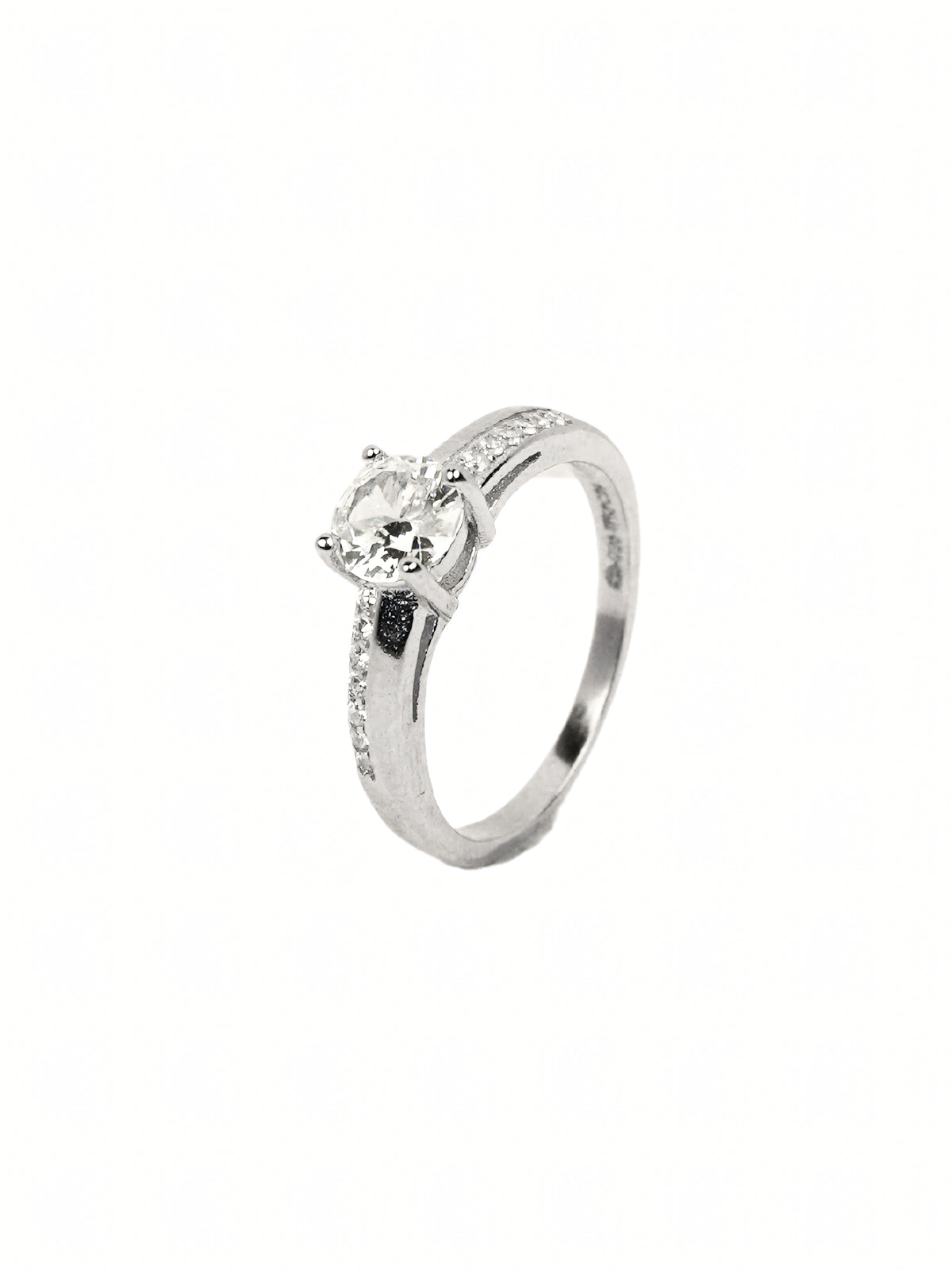 Disha Pavé Solitaire Ring