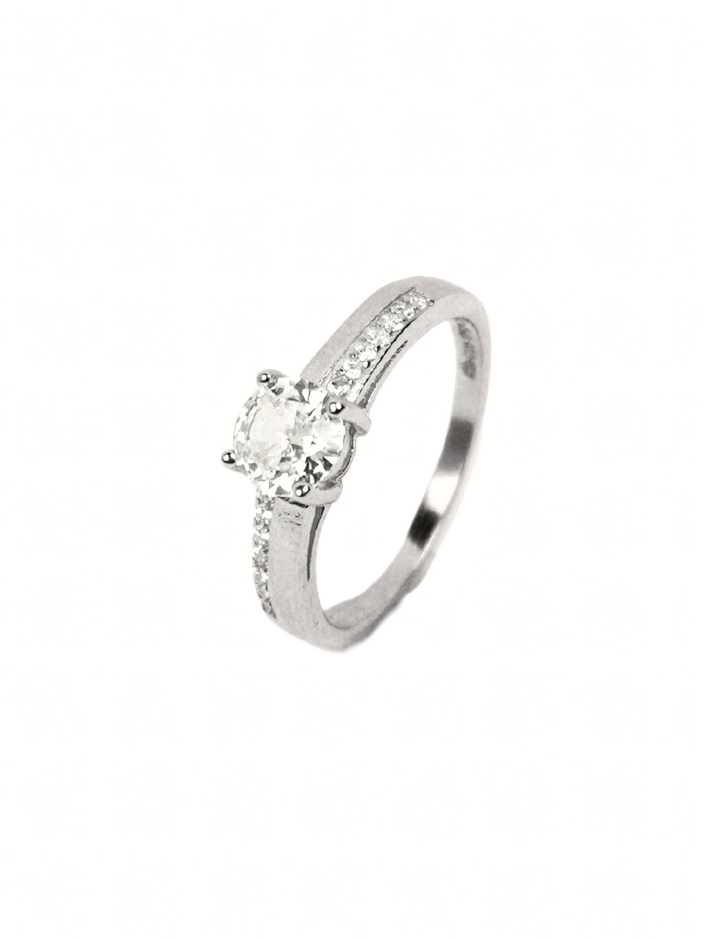 Disha Pavé Solitaire Ring
