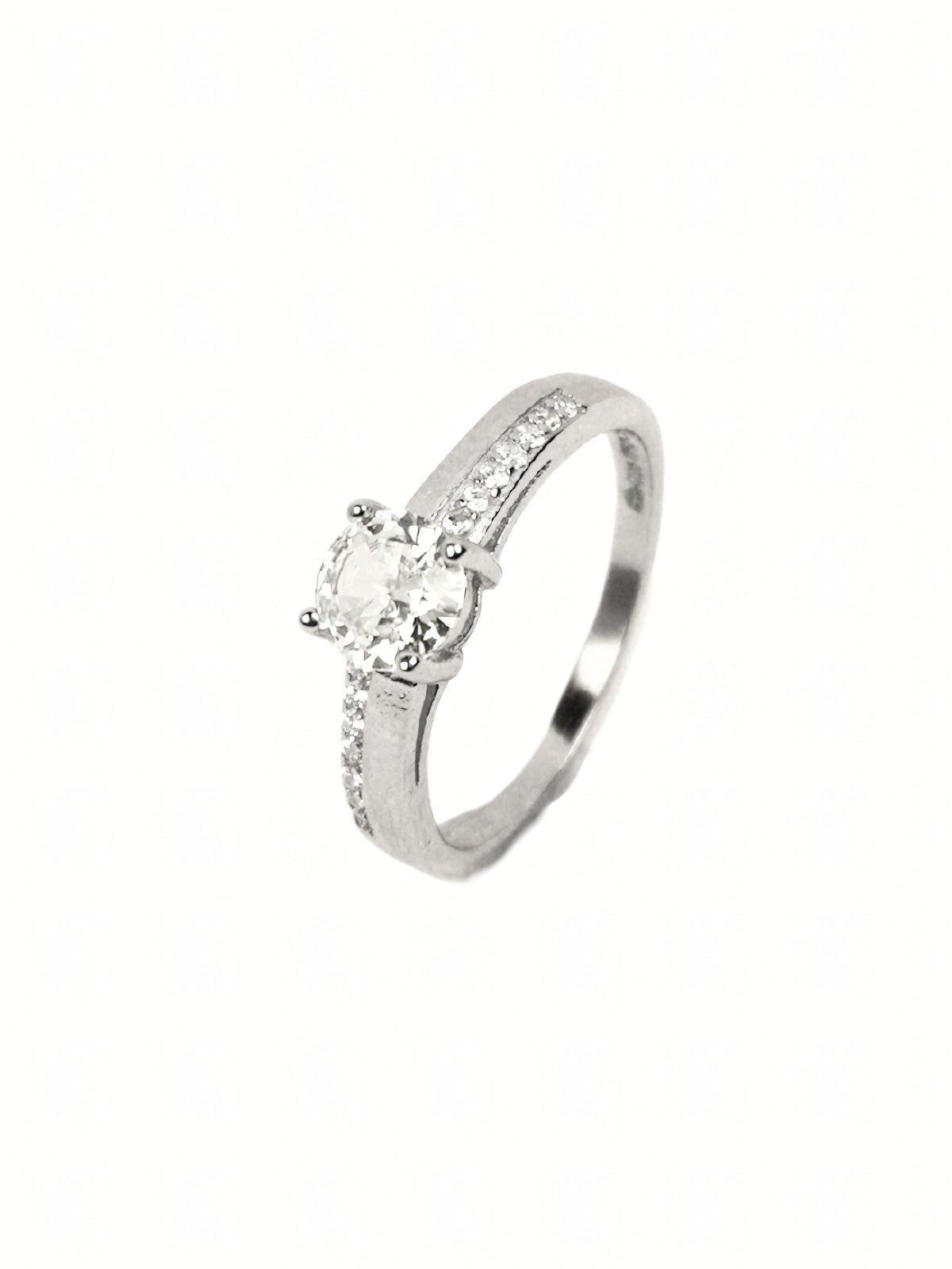 Disha Pavé Solitaire Ring