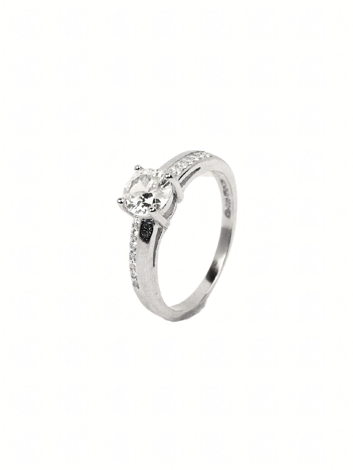 Disha Pavé Solitaire Ring