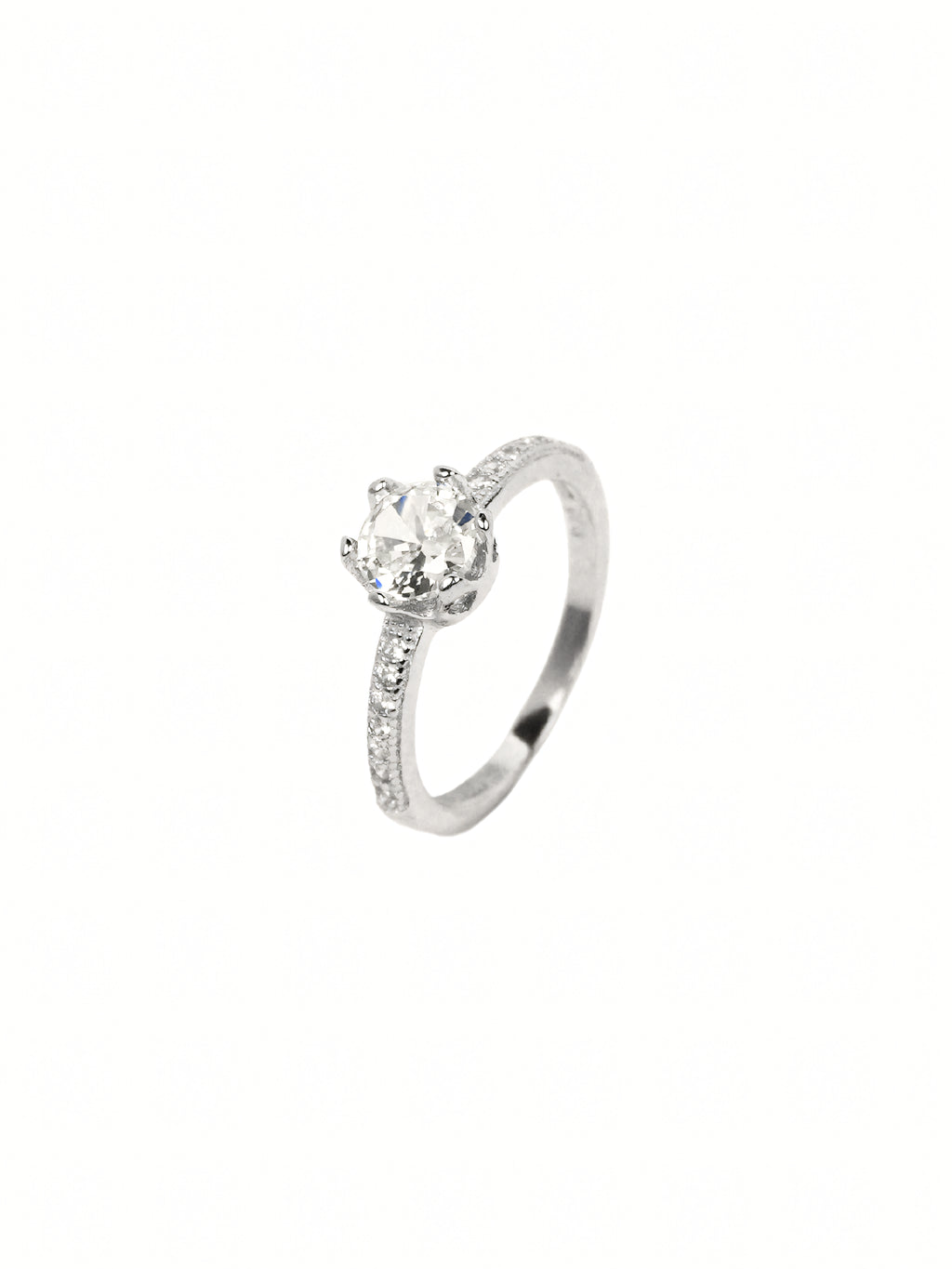 Divya Pavé Solitaire Ring