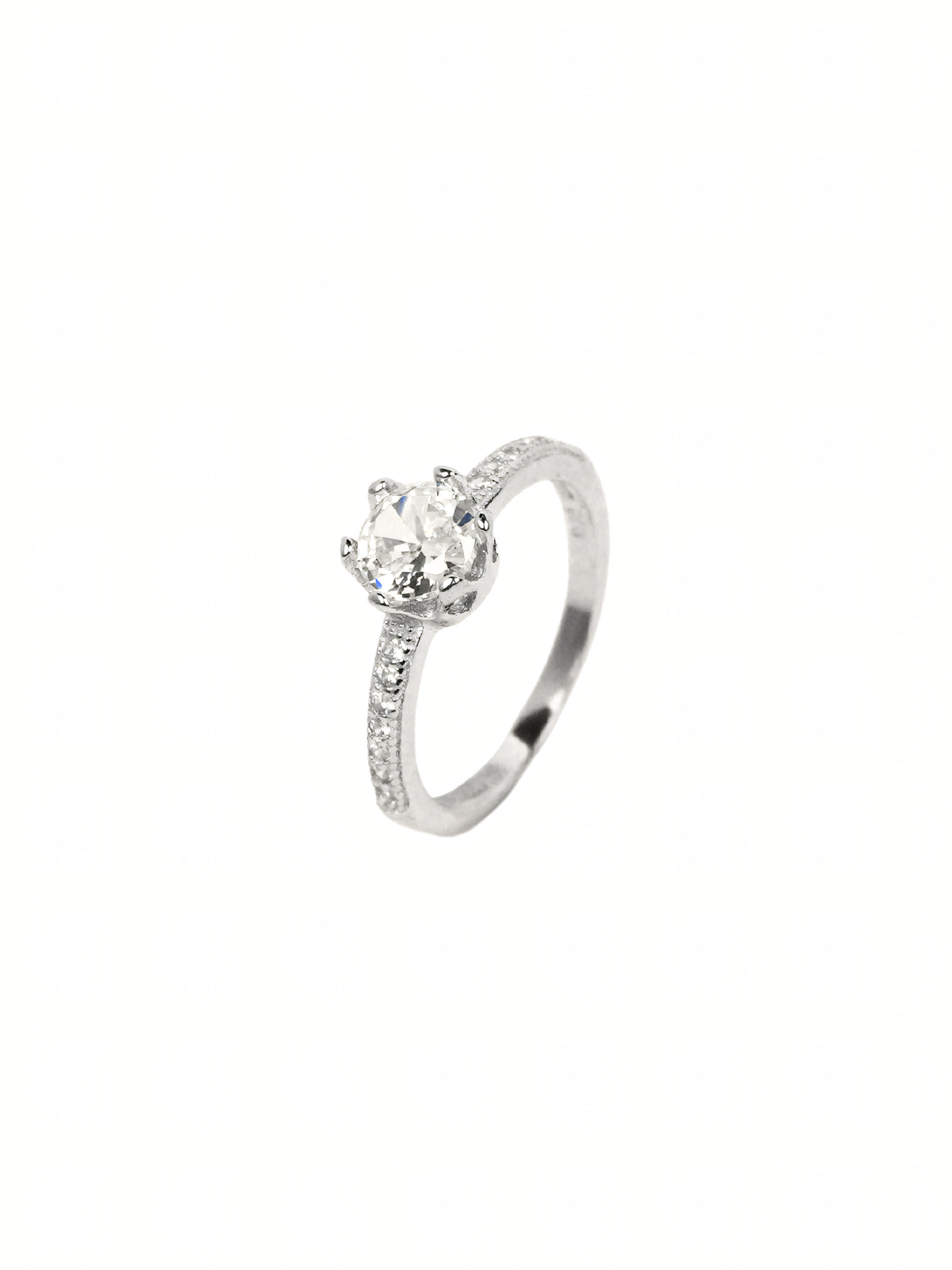 Divya Pavé Solitaire Ring