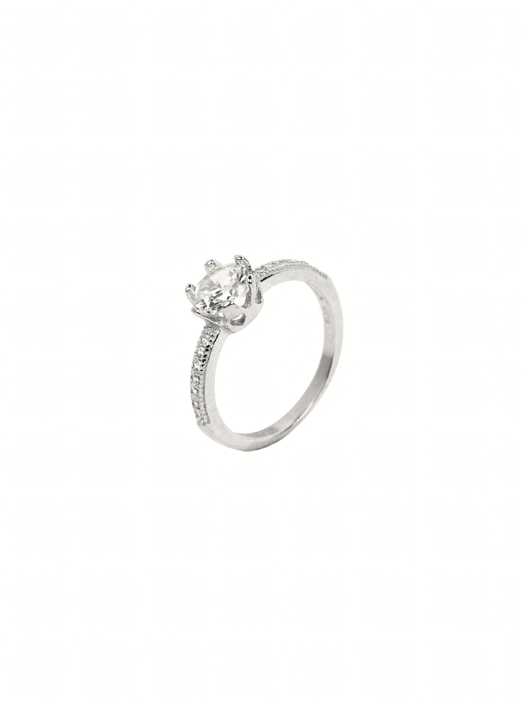 Divya Pavé Solitaire Ring