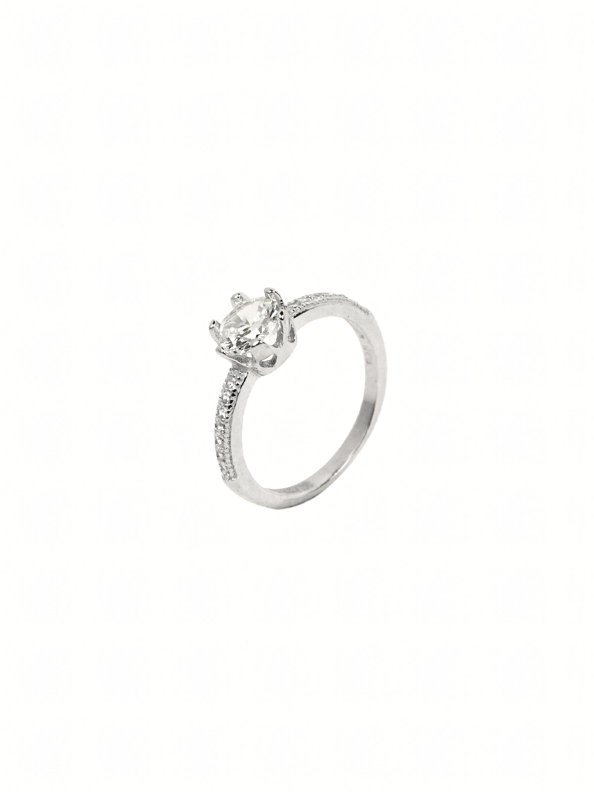 Divya Pavé Solitaire Ring