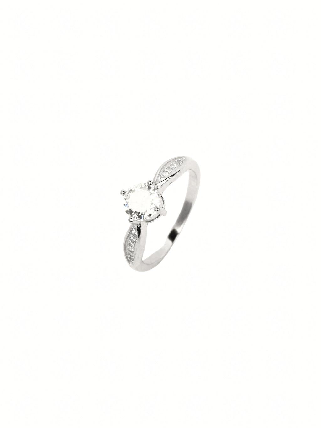 Hansa Pavé Solitaire Ring