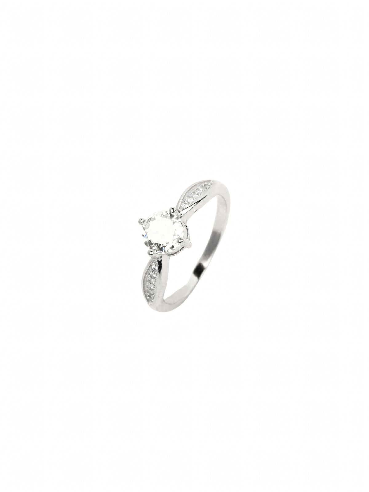 Hansa Pavé Solitaire Ring