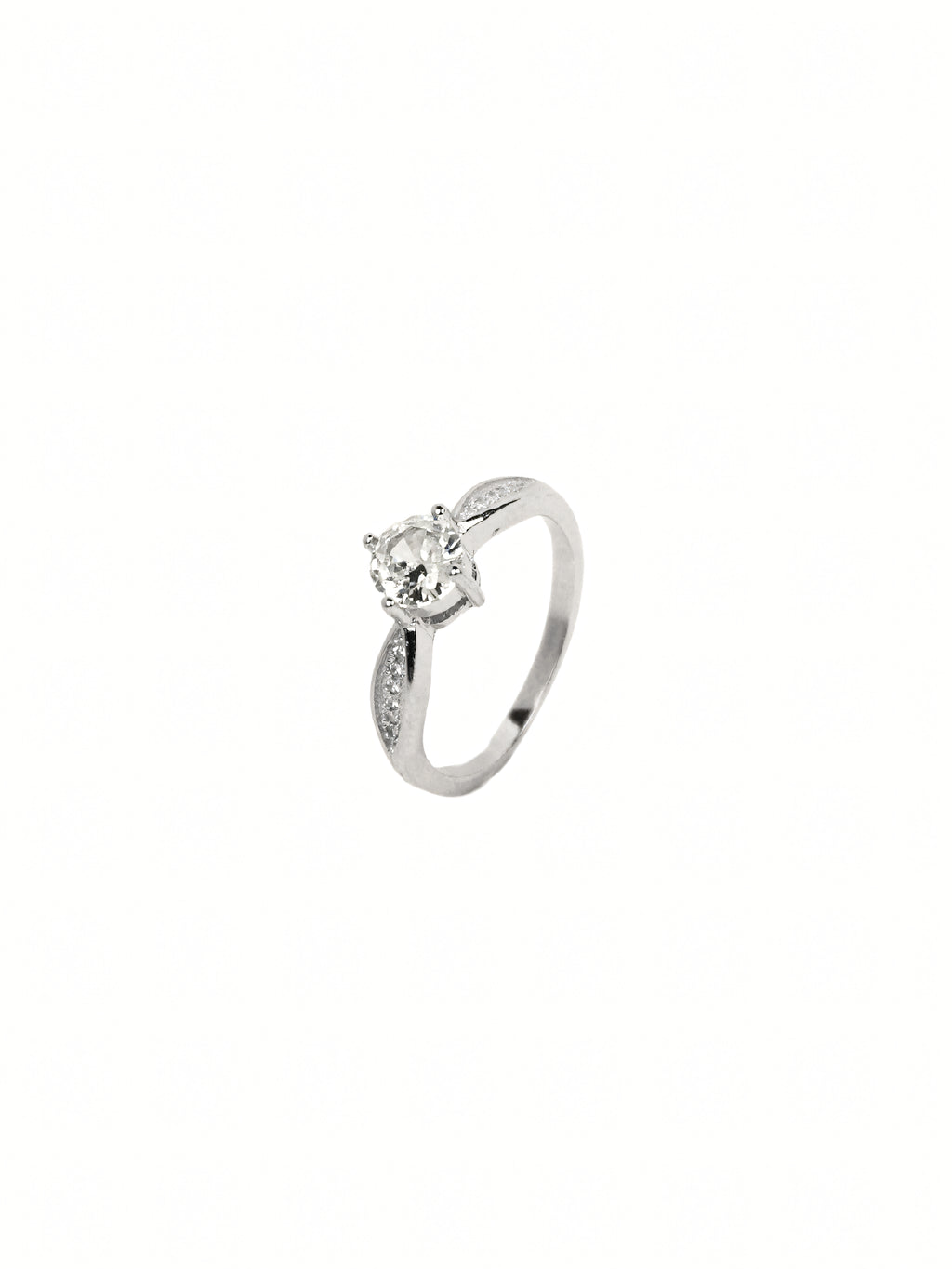 Hansa Pavé Solitaire Ring