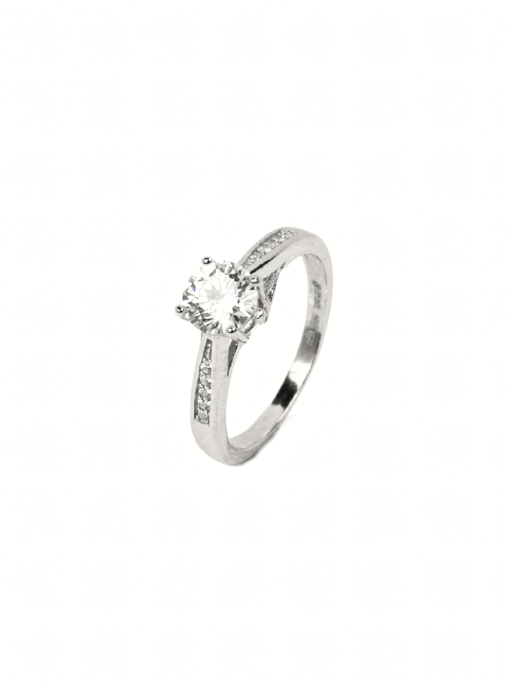 Kriti Pavé Solitaire Ring