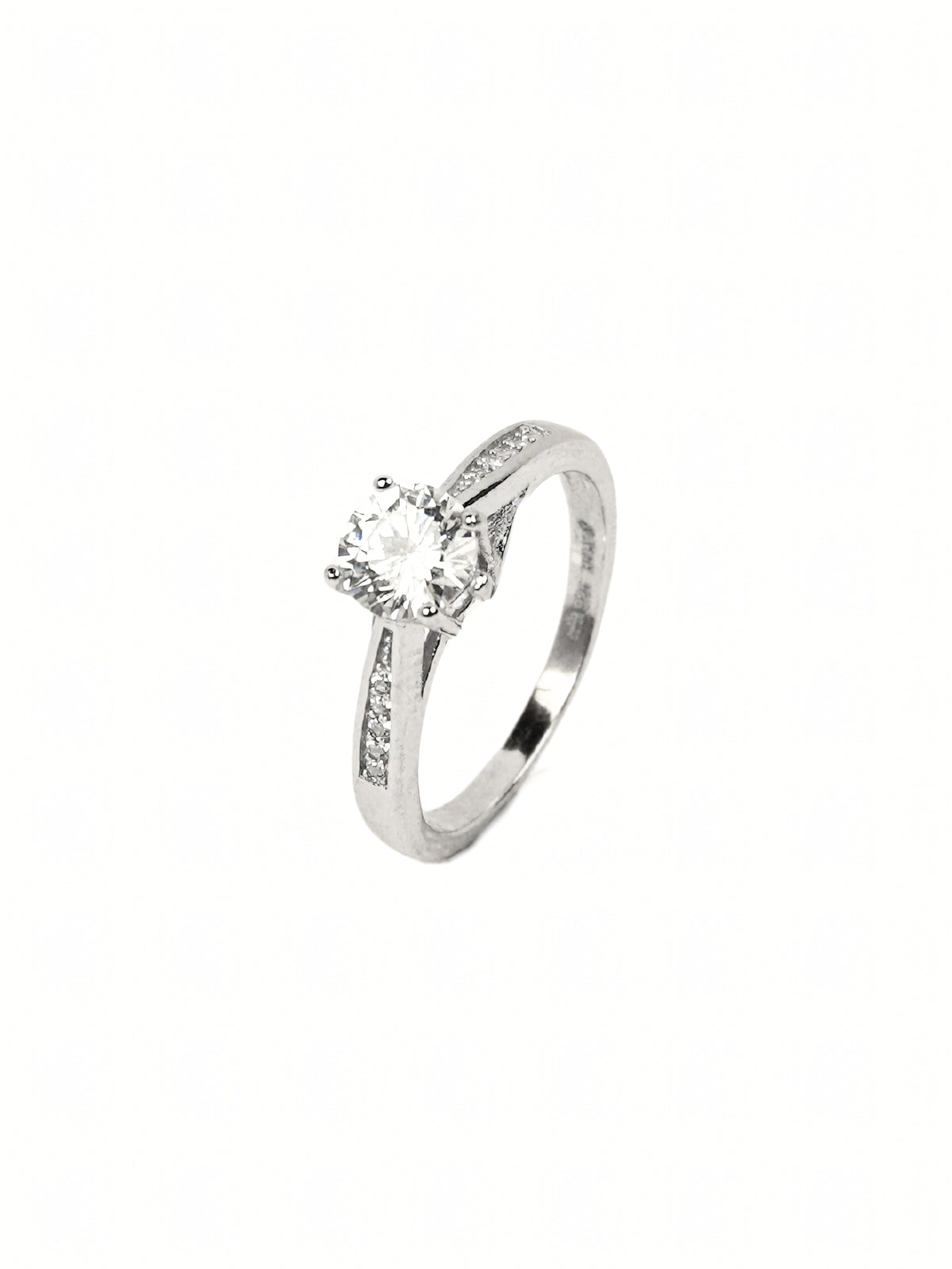 Kriti Pavé Solitaire Ring
