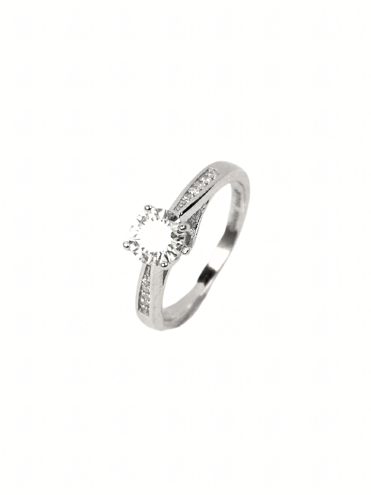 Kriti Pavé Solitaire Ring