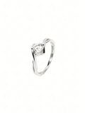 Silver Sage Curved Pavé Ring