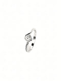 Silver Veda Solitaire Ring