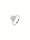 Silver Van Solitaire Ring