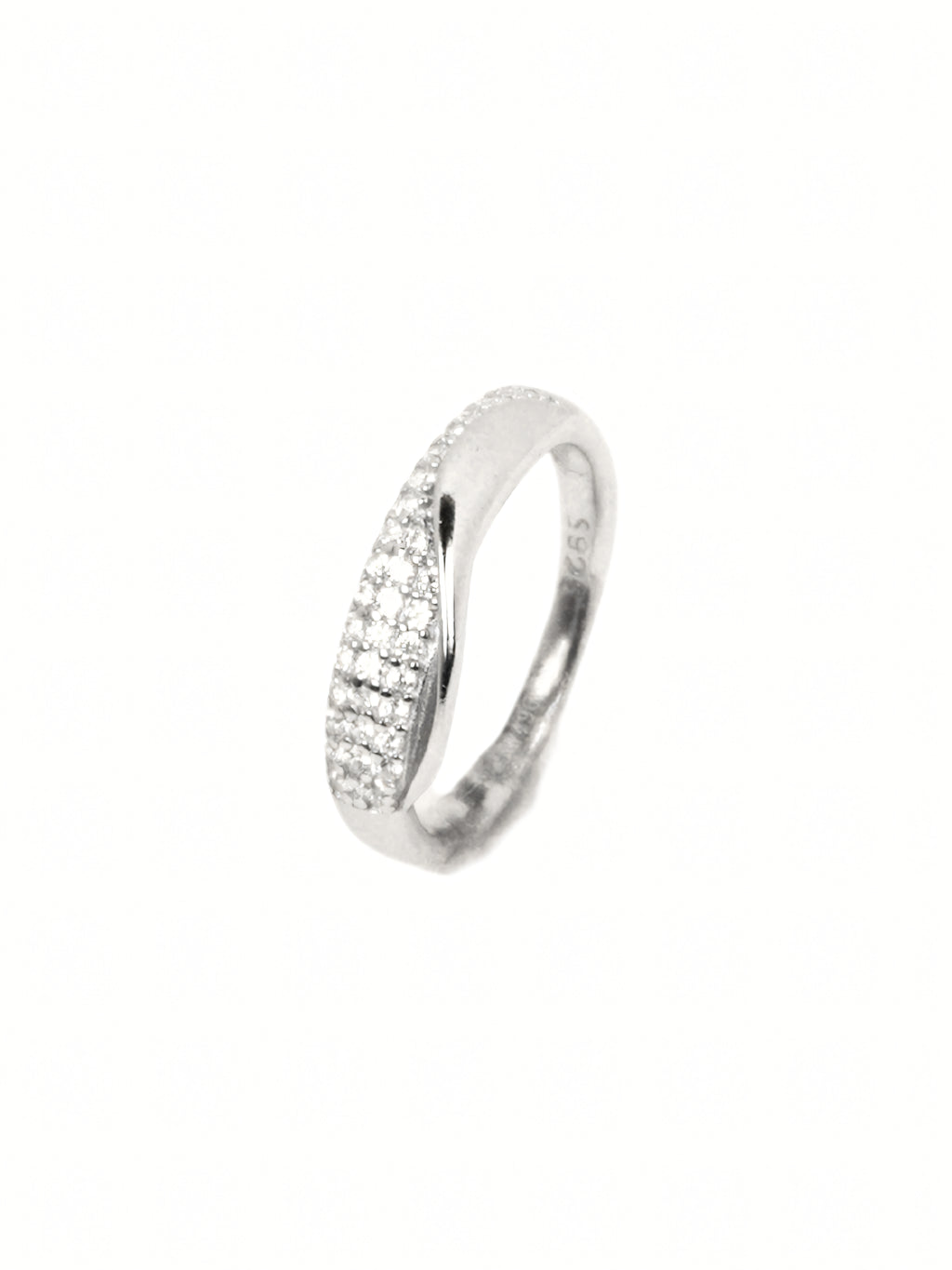 Camellia Curved Pavé Ring