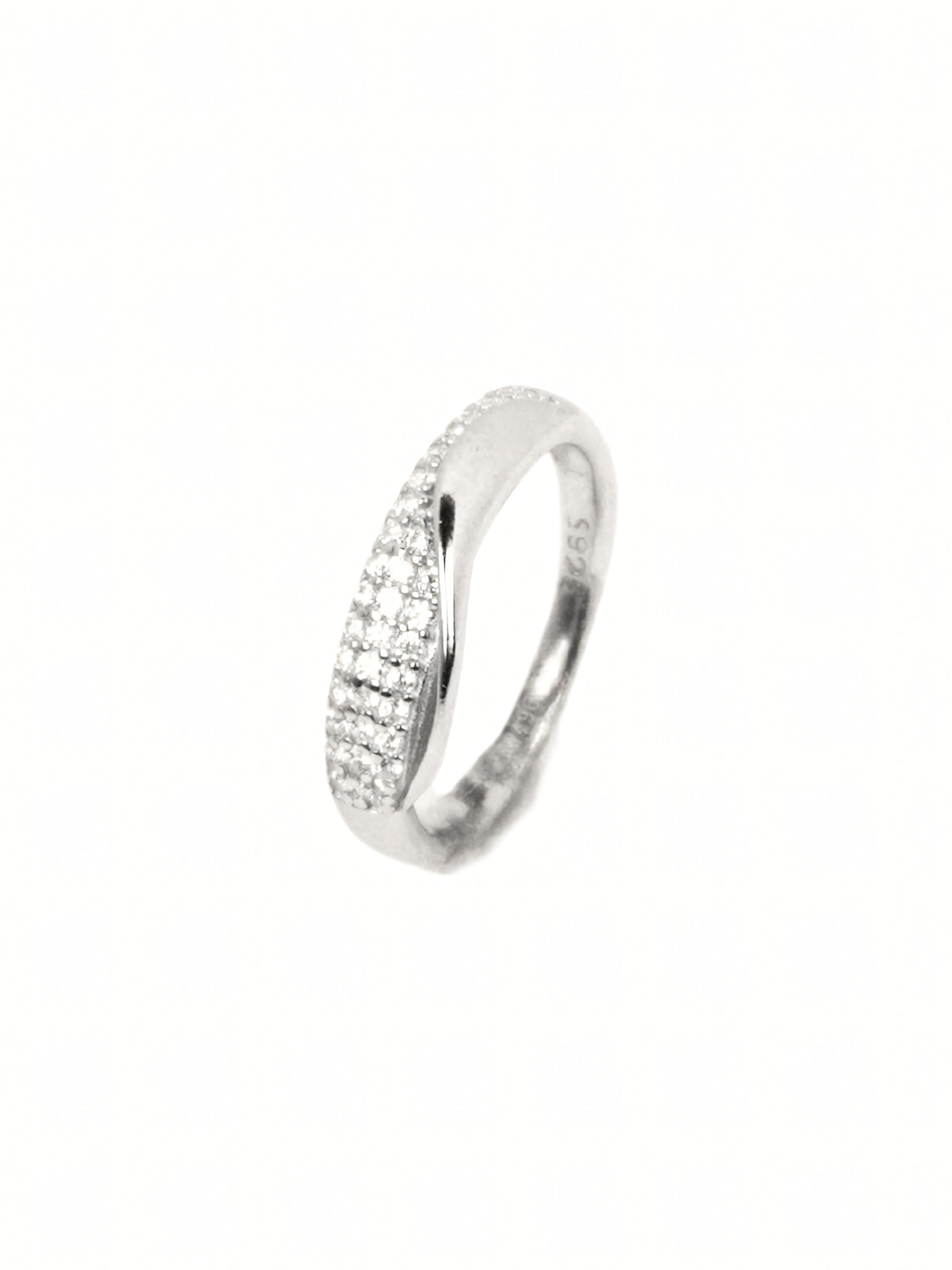 Camellia Curved Pavé Ring