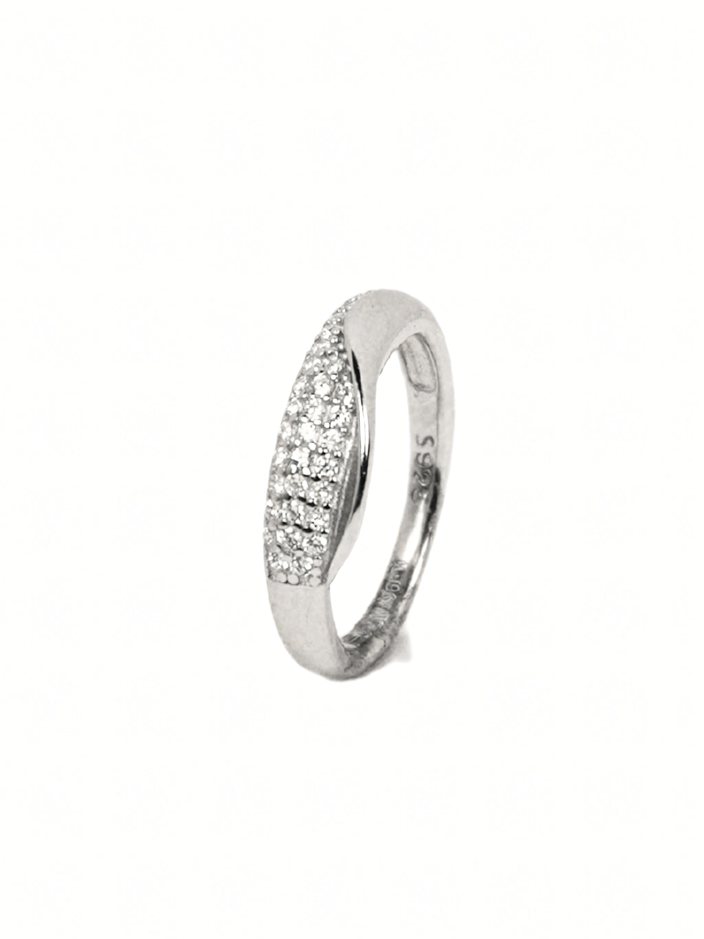 Camellia Curved Pavé Ring