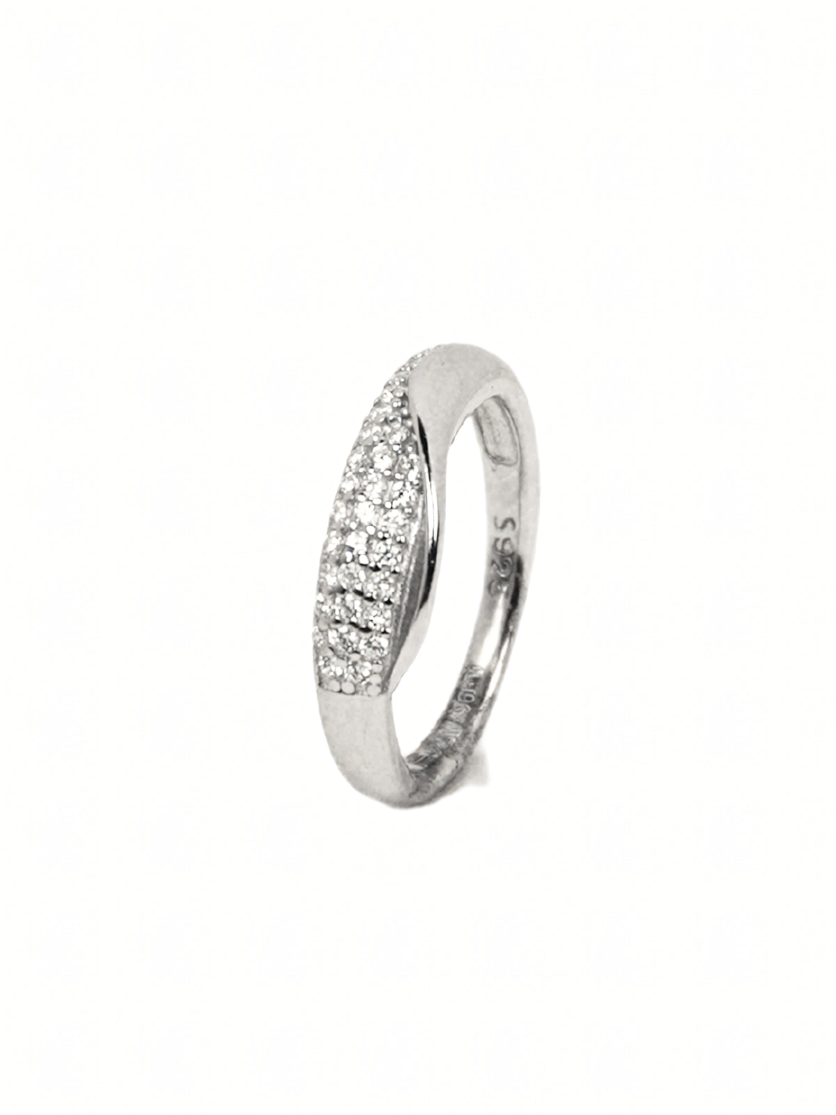 Camellia Curved Pavé Ring