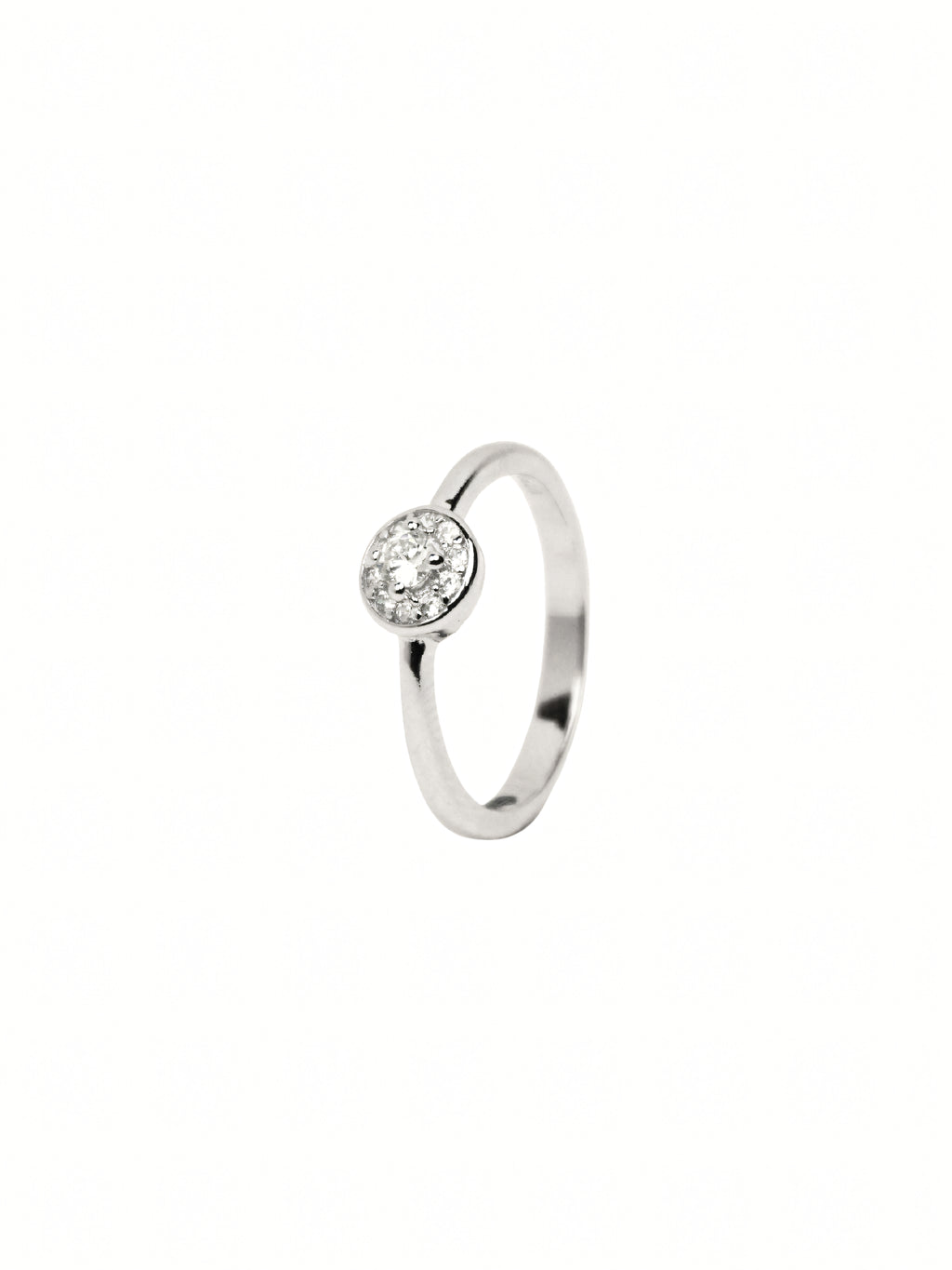 Aster Pavé Solitaire Ring