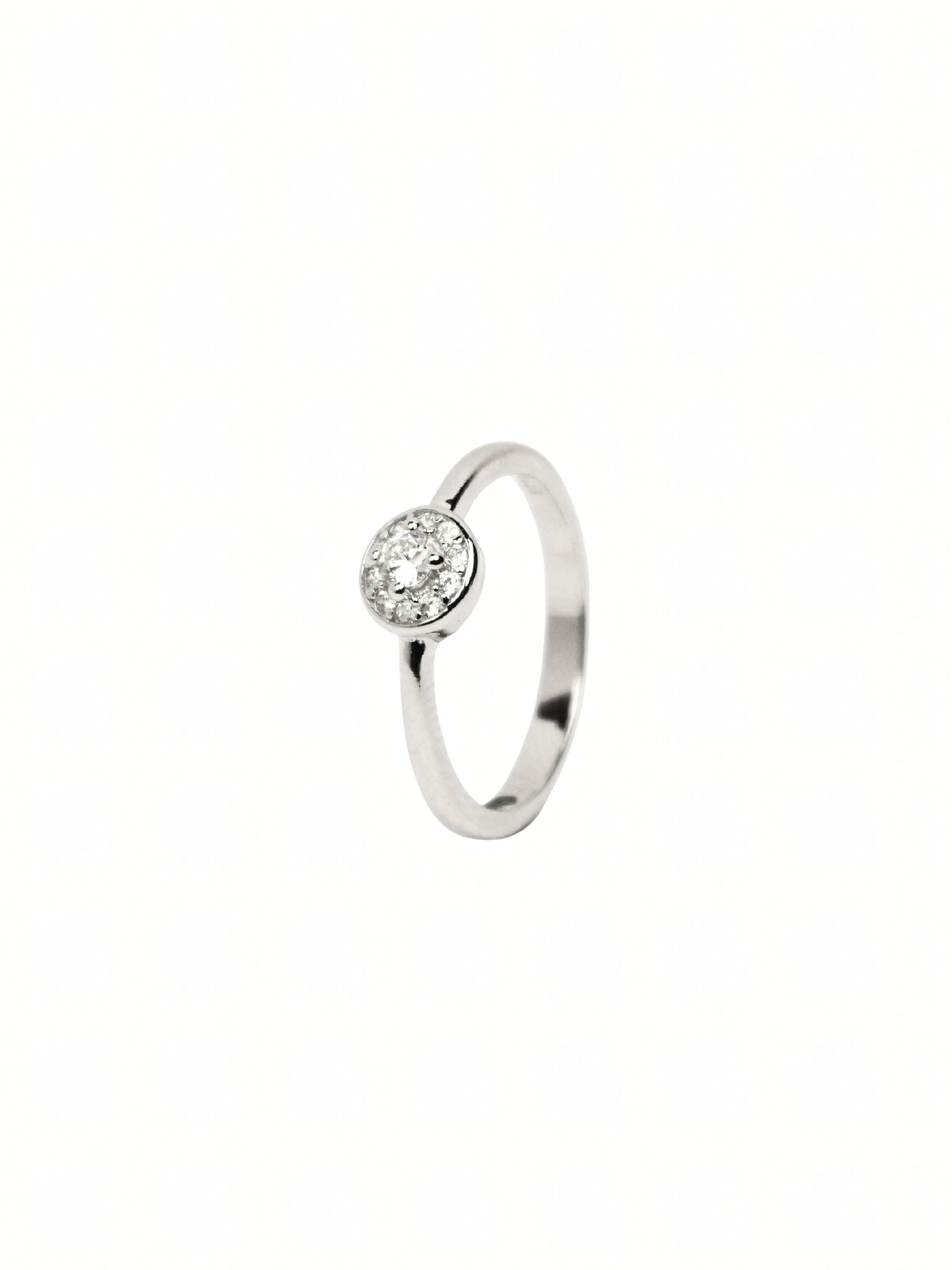 Aster Pavé Solitaire Ring