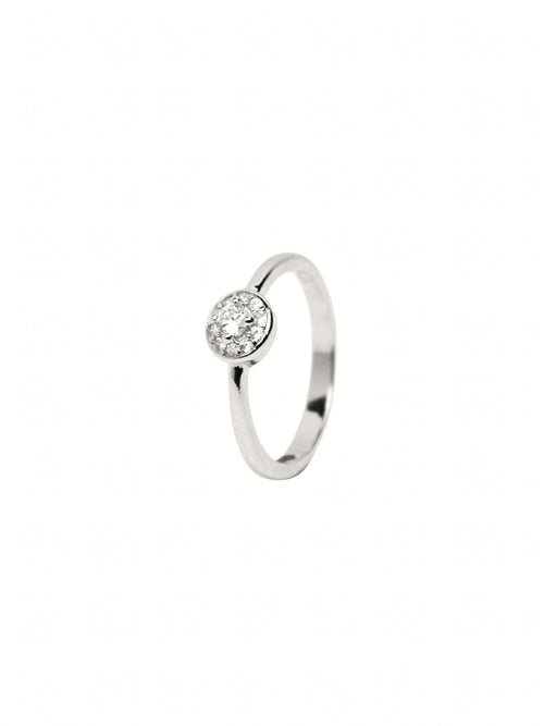Aster Pavé Solitaire Ring