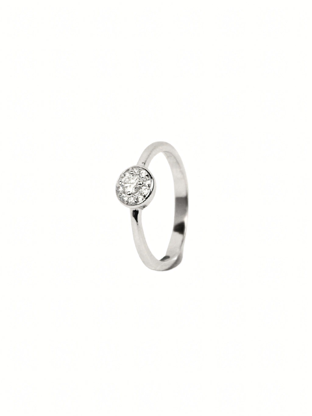 Aster Pavé Solitaire Ring
