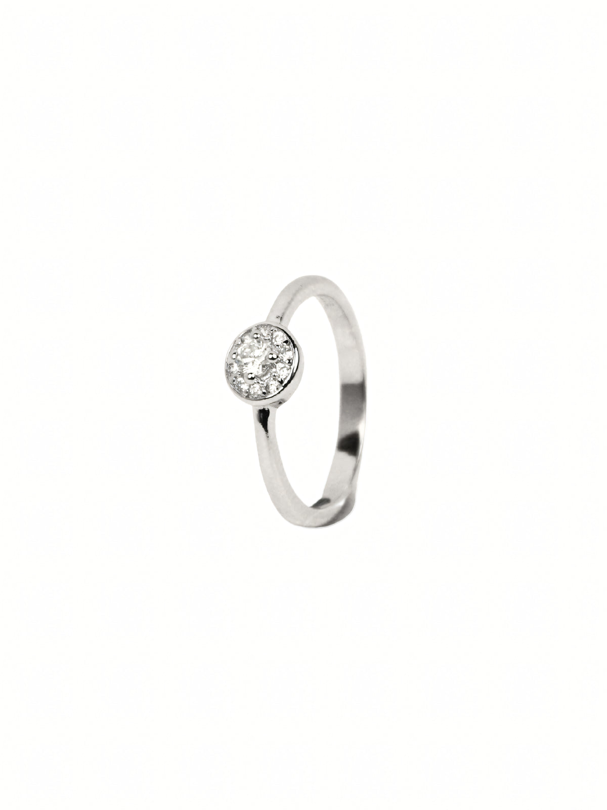 Aster Pavé Solitaire Ring