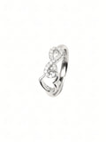Silver Floral Cluster Ring
