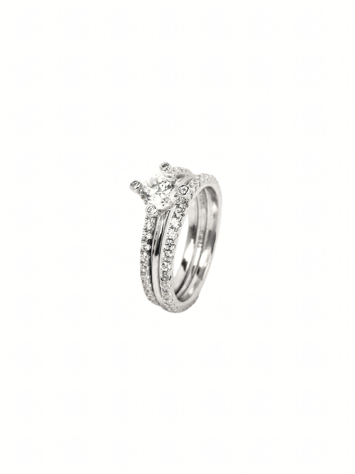 Zia Pavé Solitaire Ring