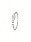 Silver Marquise Ring