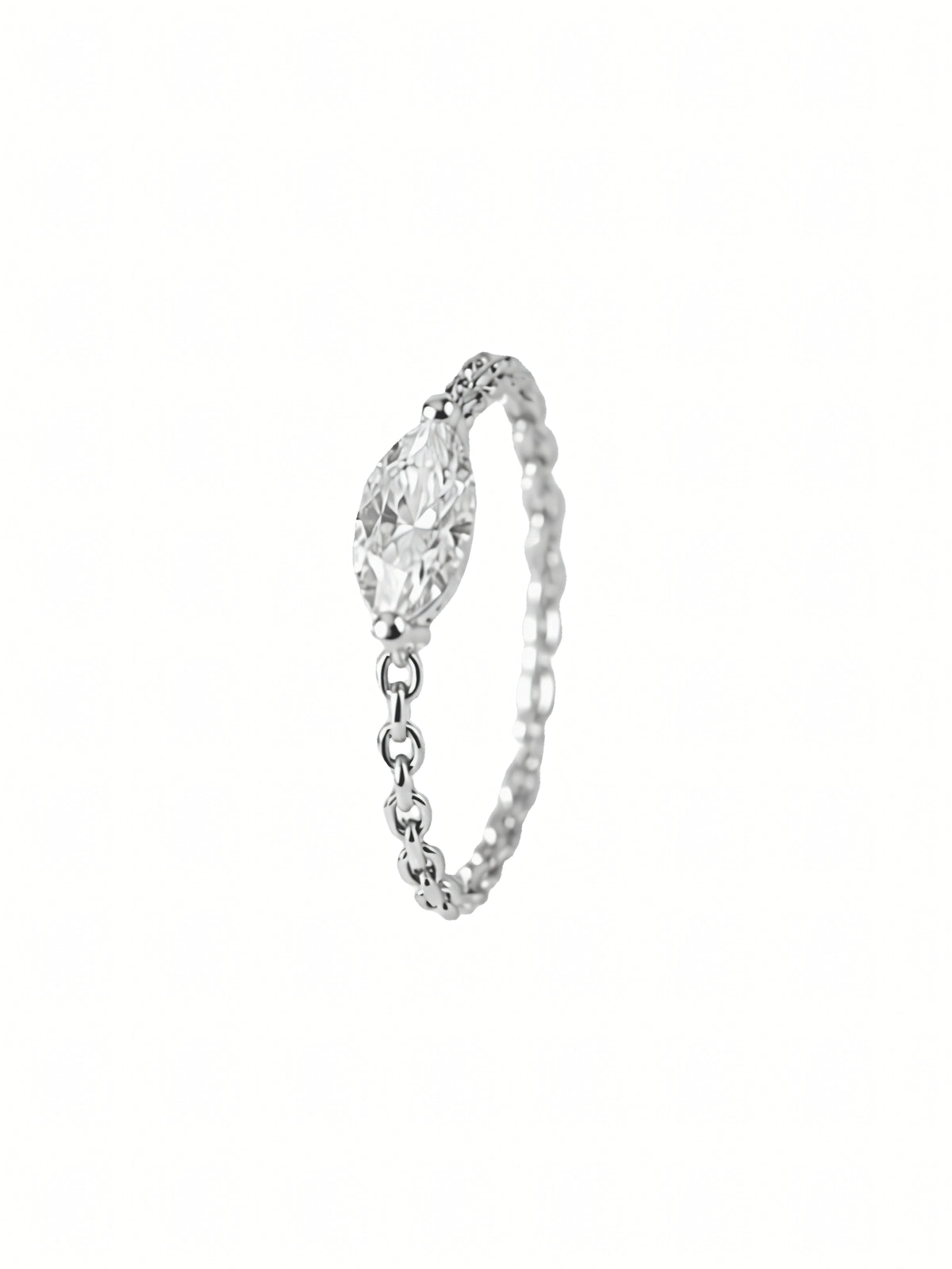 Silver Marquise Ring