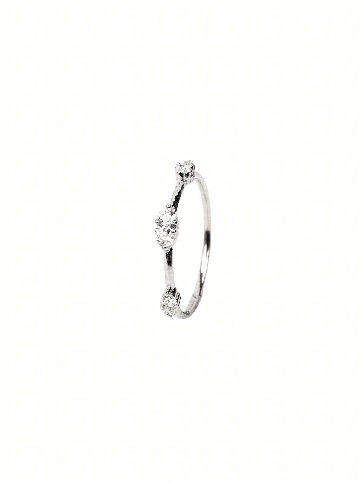 Silver Classic Three-Stone Ring