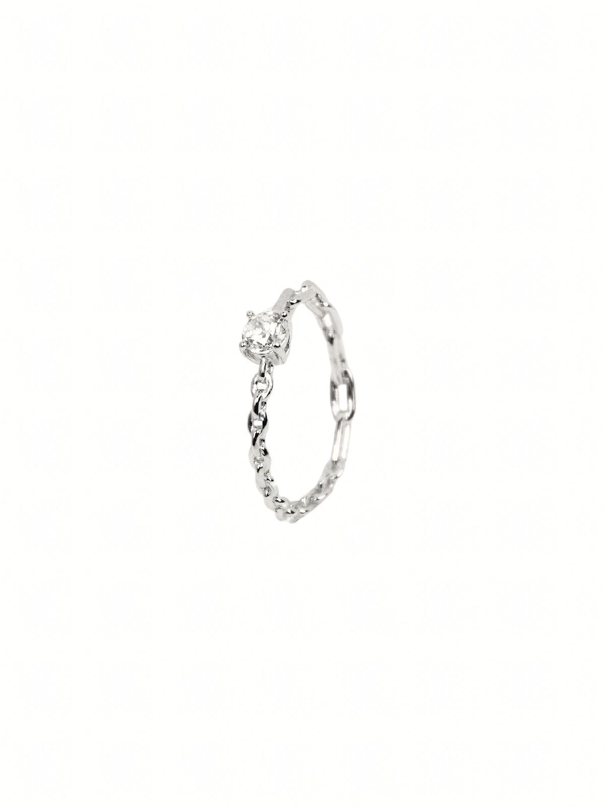 Silver Classic Solitaire Ring