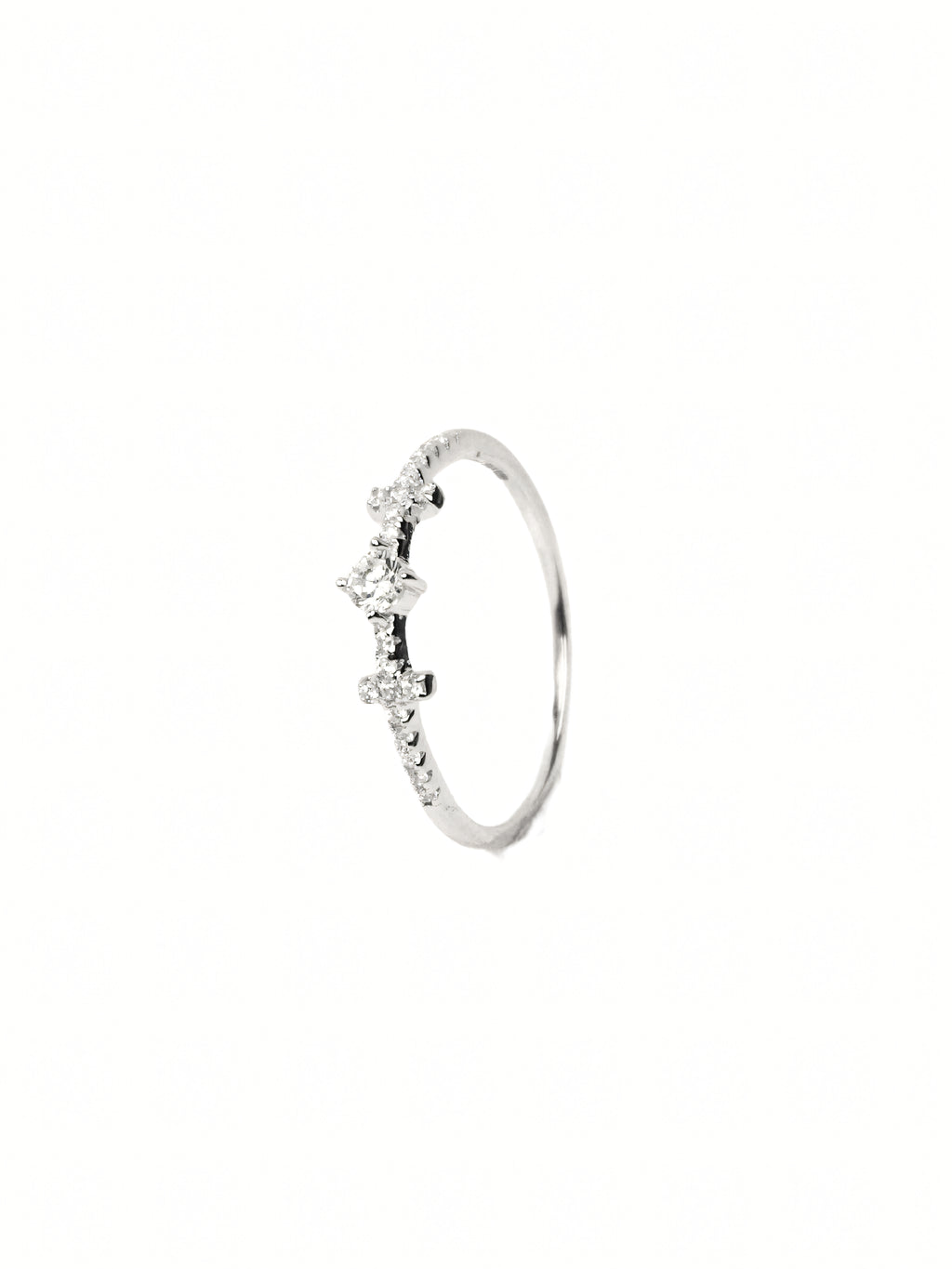 Silver Three-Stone Ring