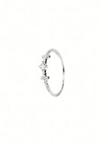 Silver Three-Stone Ring