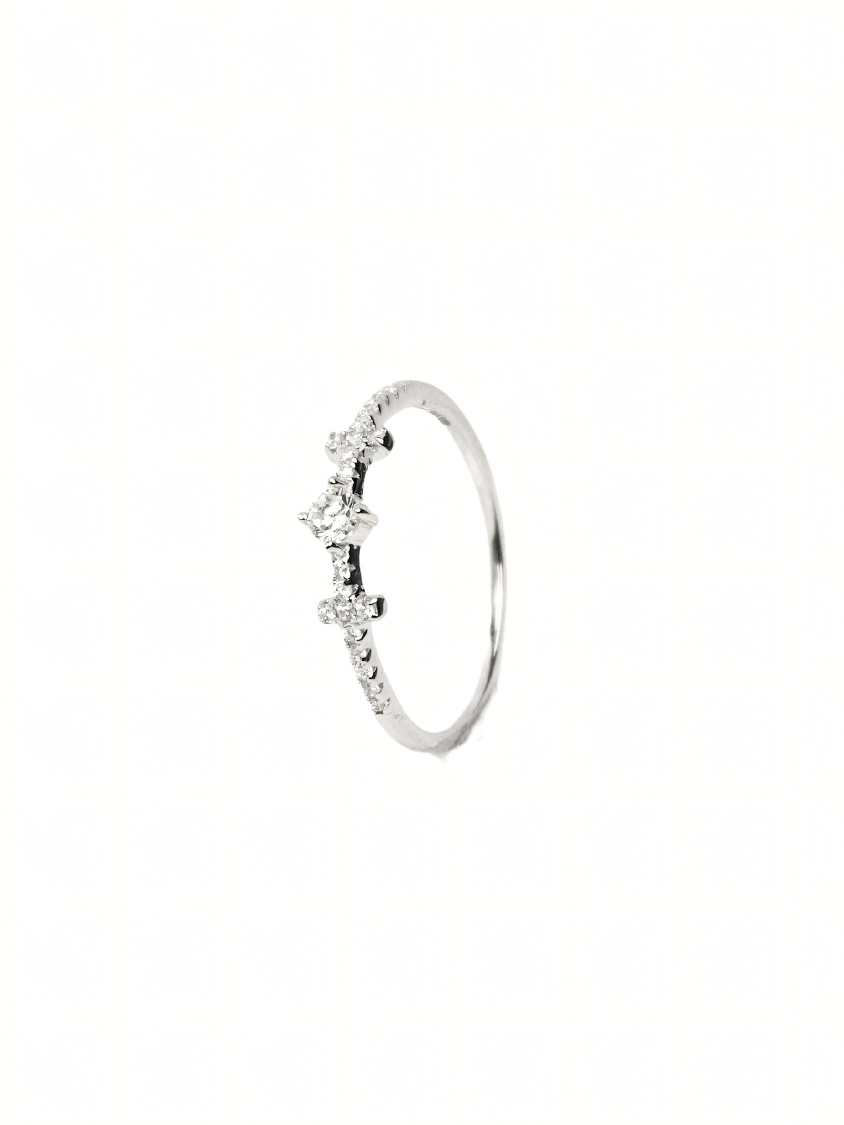 Silver Three-Stone Ring