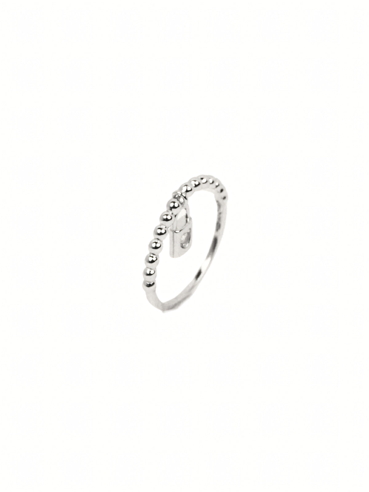 Silver Beaded Ring