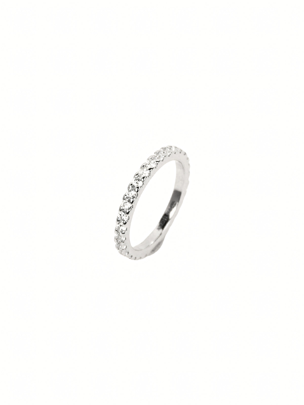 Silver Pavé Band