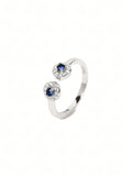 Silver  Blue Sapphire Ring