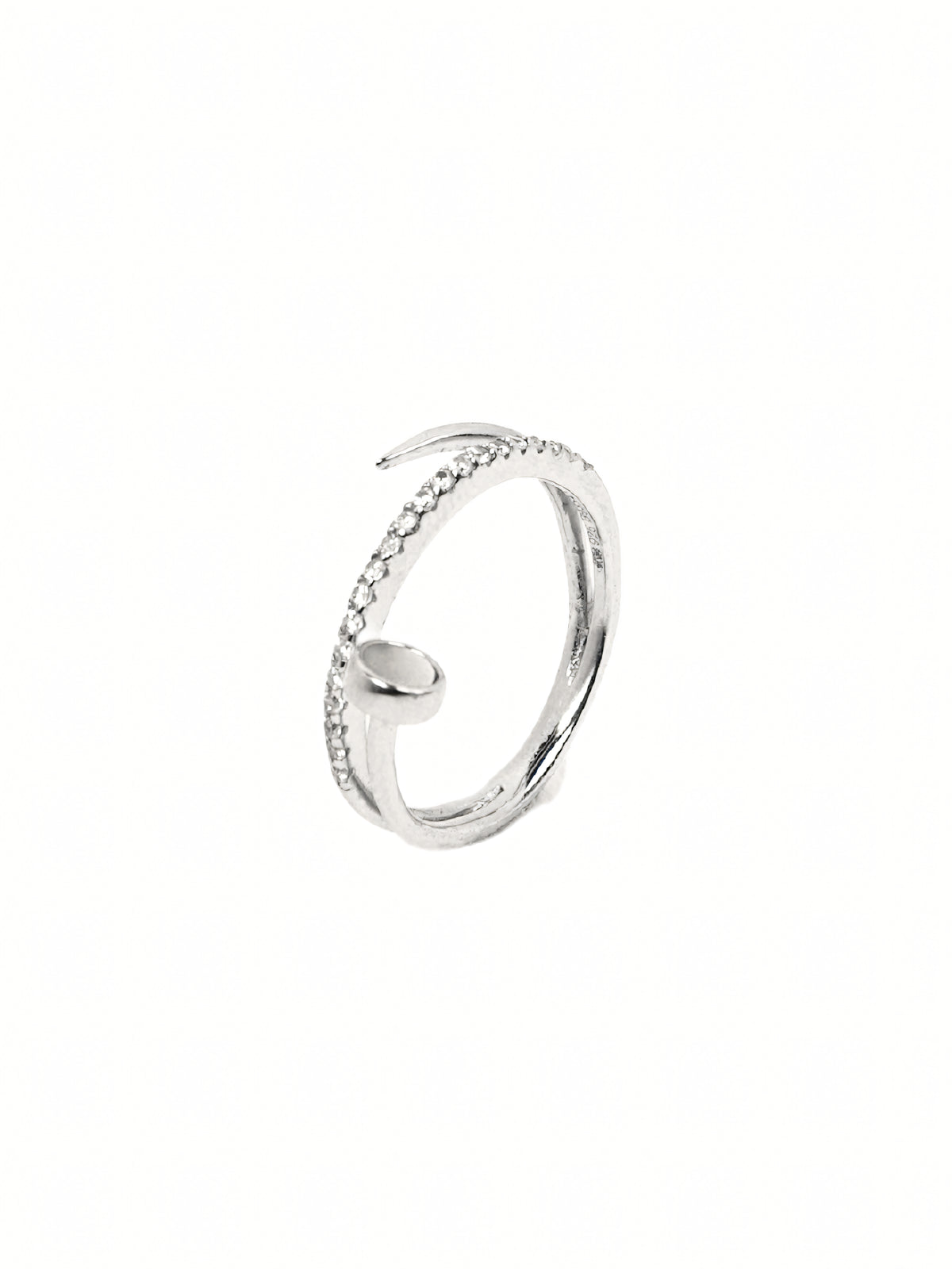 Silver Pavé Band