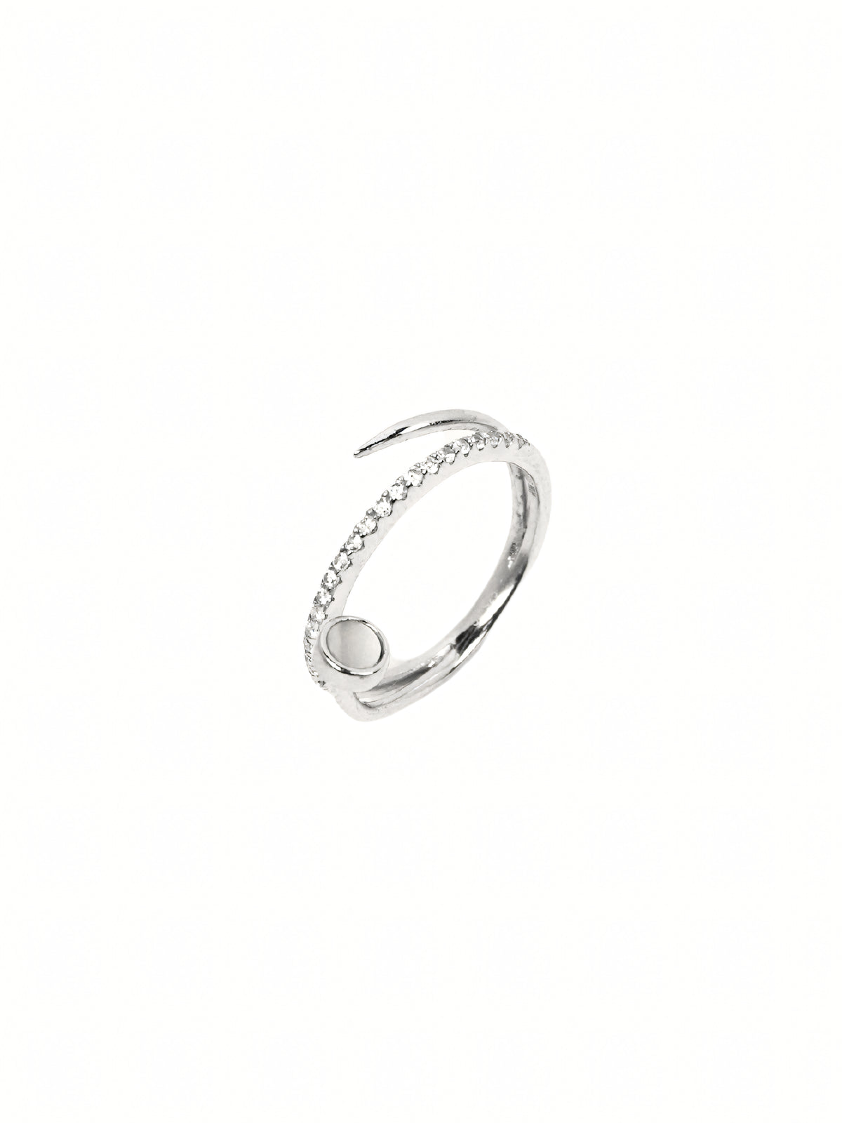 Silver Pavé Band