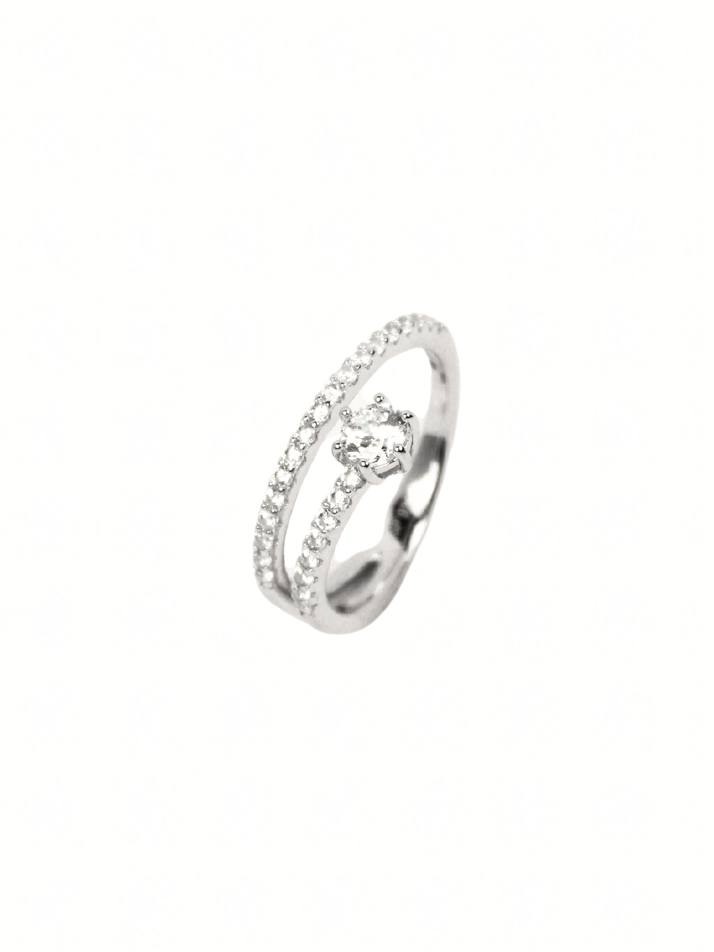 Silver Solitaire Ring