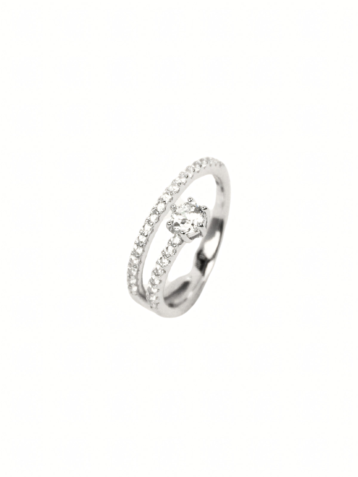 Silver Solitaire Ring