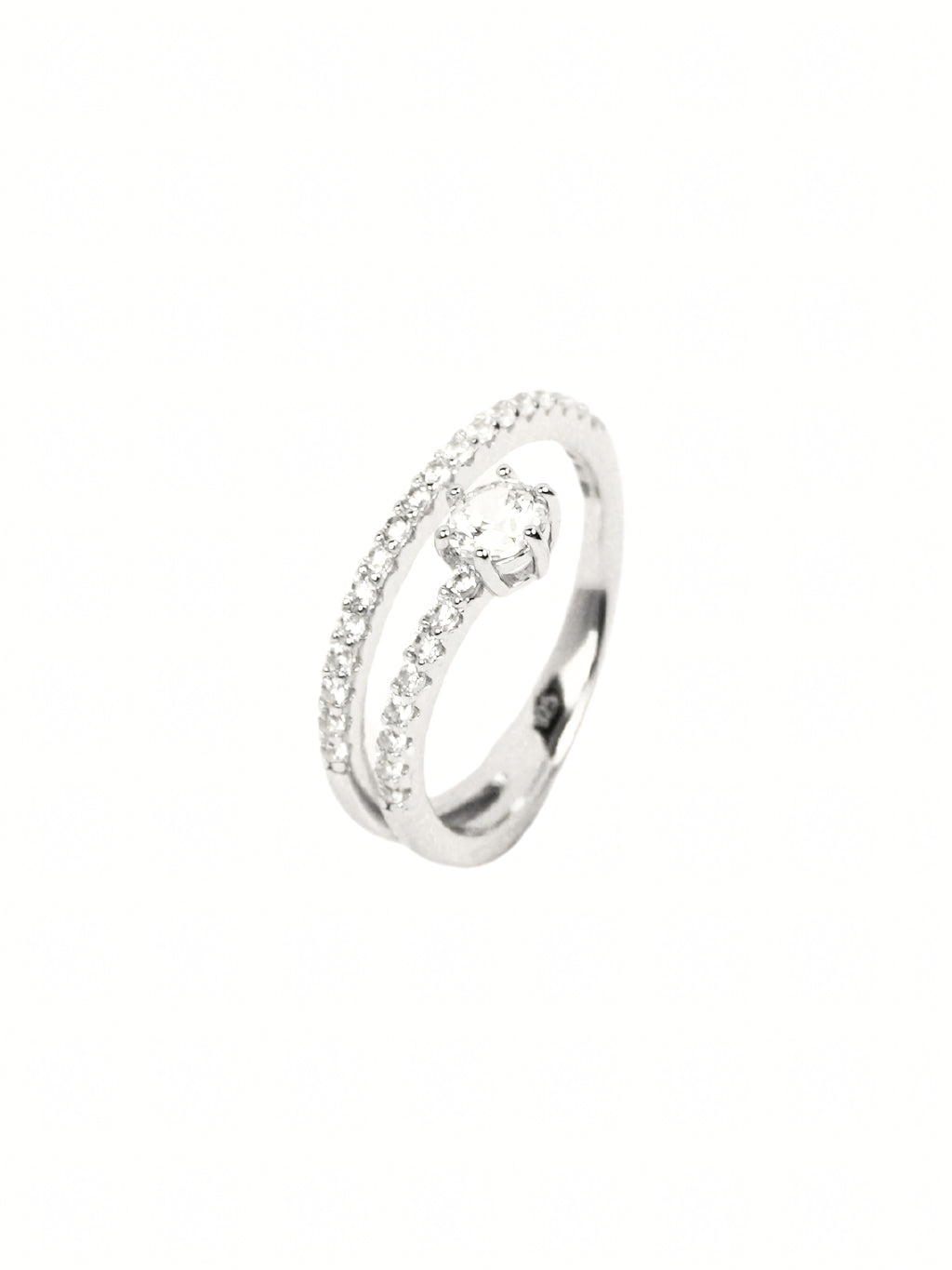 Silver Solitaire Ring