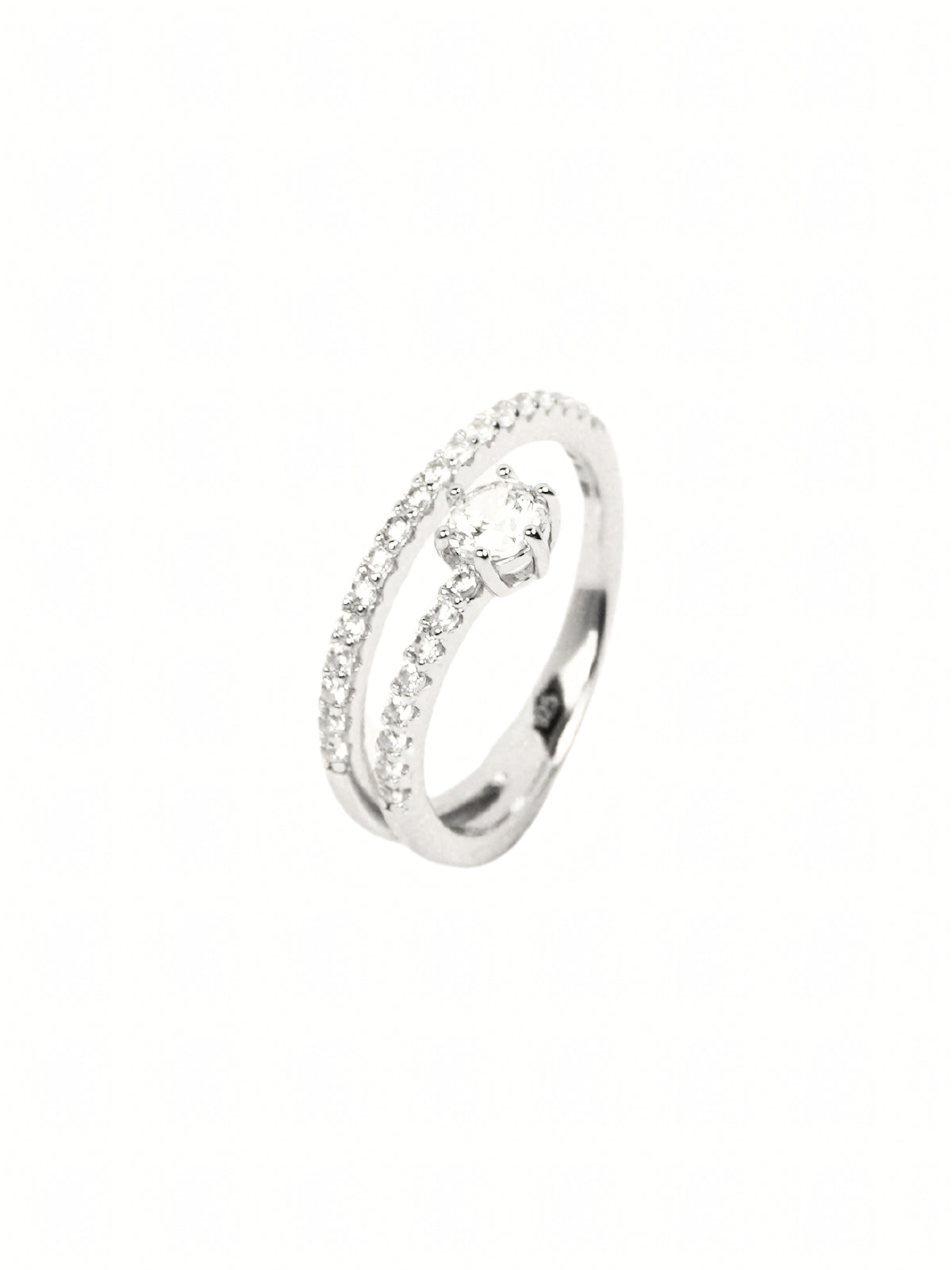 Silver Solitaire Ring