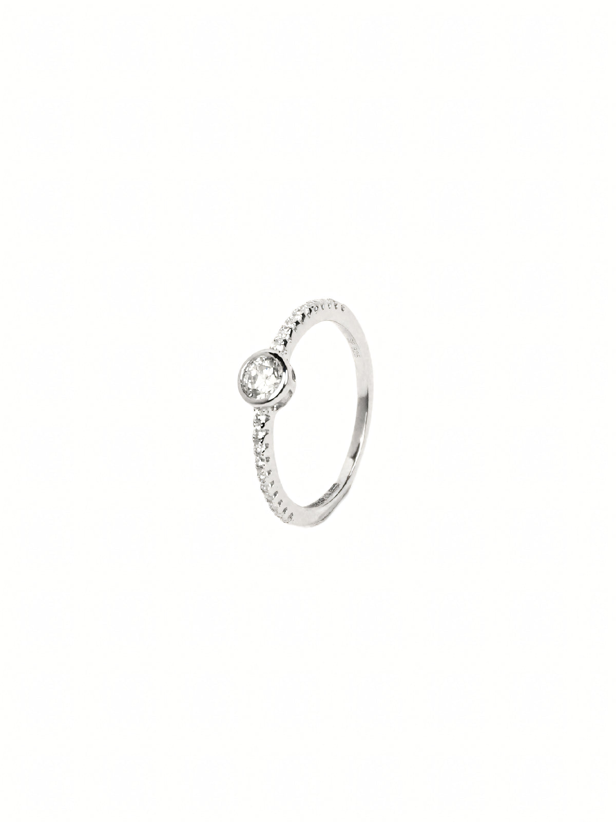 Silver Ivanka Bezel Ring