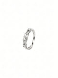 Silver Emerald-Cut Ring