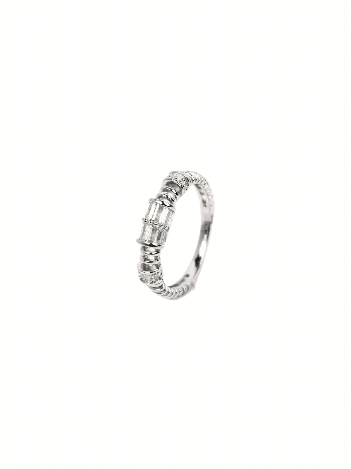 Silver Emerald-Cut Ring